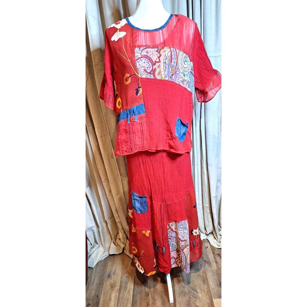 Tommy~N~LouLou Vtg Y2K 2 Piece Top & Skirt Set Sz.M